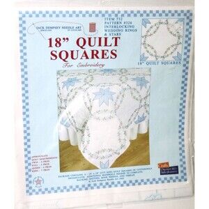 Jack Dempsey Needle Art Embroidery Interlocking Wedding Rings and Stars #326